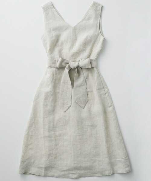 楽天市場 Rosarymoon ロザリームーン 17rs 1218 リネンベルテッドワンピ Cambio