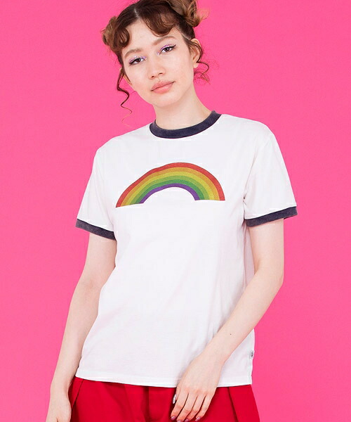 楽天市場 Little Sunny Bite リトルサニーバイト Rainbow Ringer Tee Tシャツ Lsb Ltop 118j Cambio