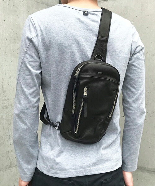 【DECADE(ディケイド)】【予約販売ご注文から1週間後出荷】Oiled Cow Leather Body Bag レザーボディバッグ(DCD-01075)