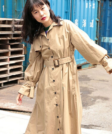 楽天市場 Jouetie ジュエティ カラーステッチトレンチワンピース Cambio