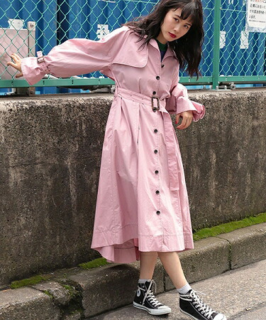 楽天市場 Jouetie ジュエティ カラーステッチトレンチワンピース Cambio