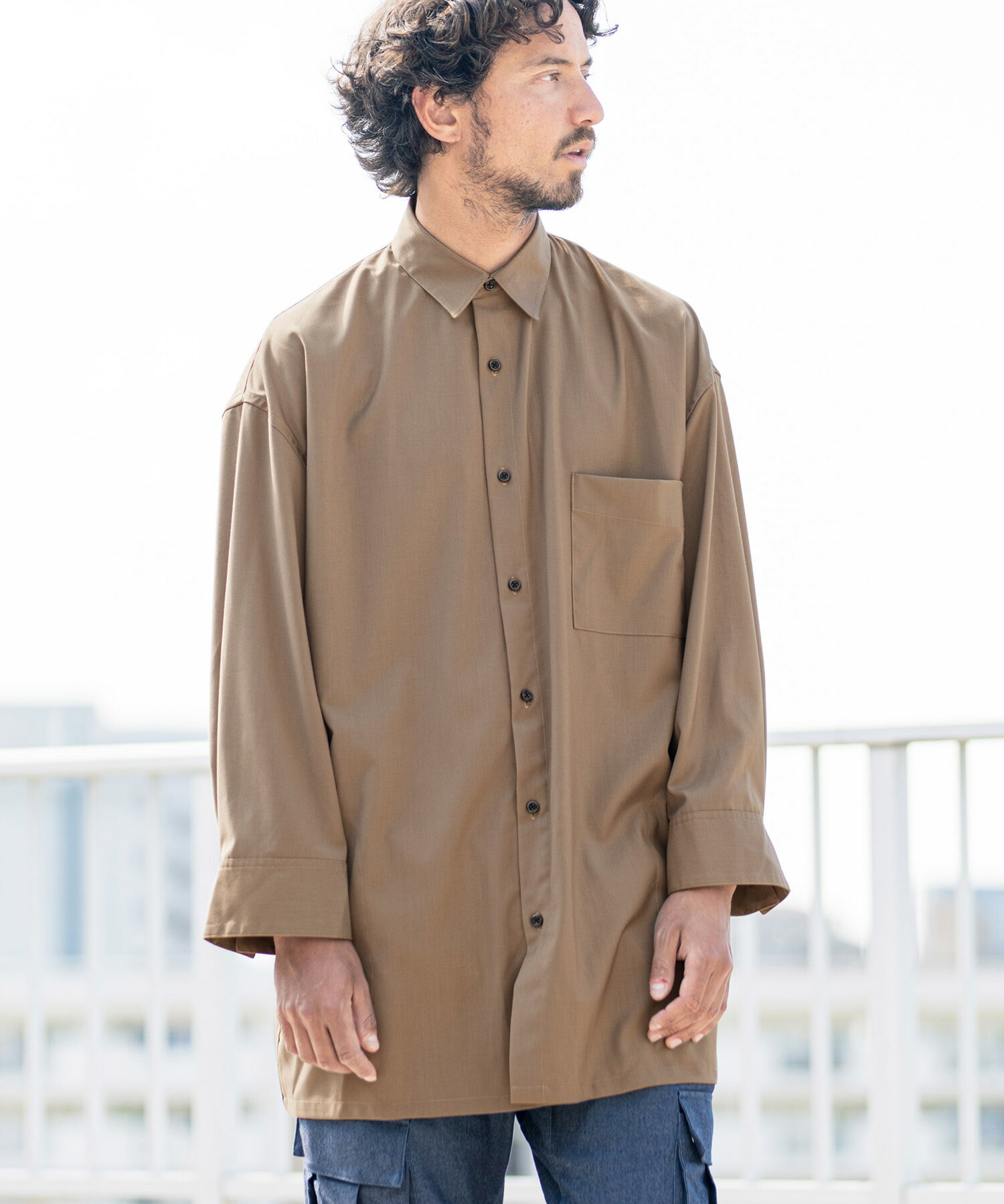 【CAMBIO(カンビオ)】Super Big Silhoutte Long Sleeve Shirts シャツ 【CAMBIO(カンビオ)】Super Big Silhoutte Long Sleeve Shirts シャツ