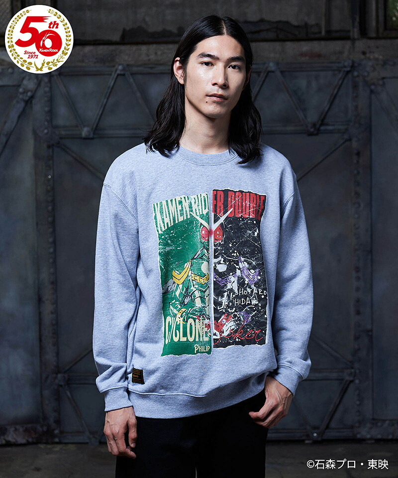【glamb(グラム)】KAMEN RIDER DOUBLE sweat 仮面ライダーWスウェット(GB0321-KR12)|CAMBIO