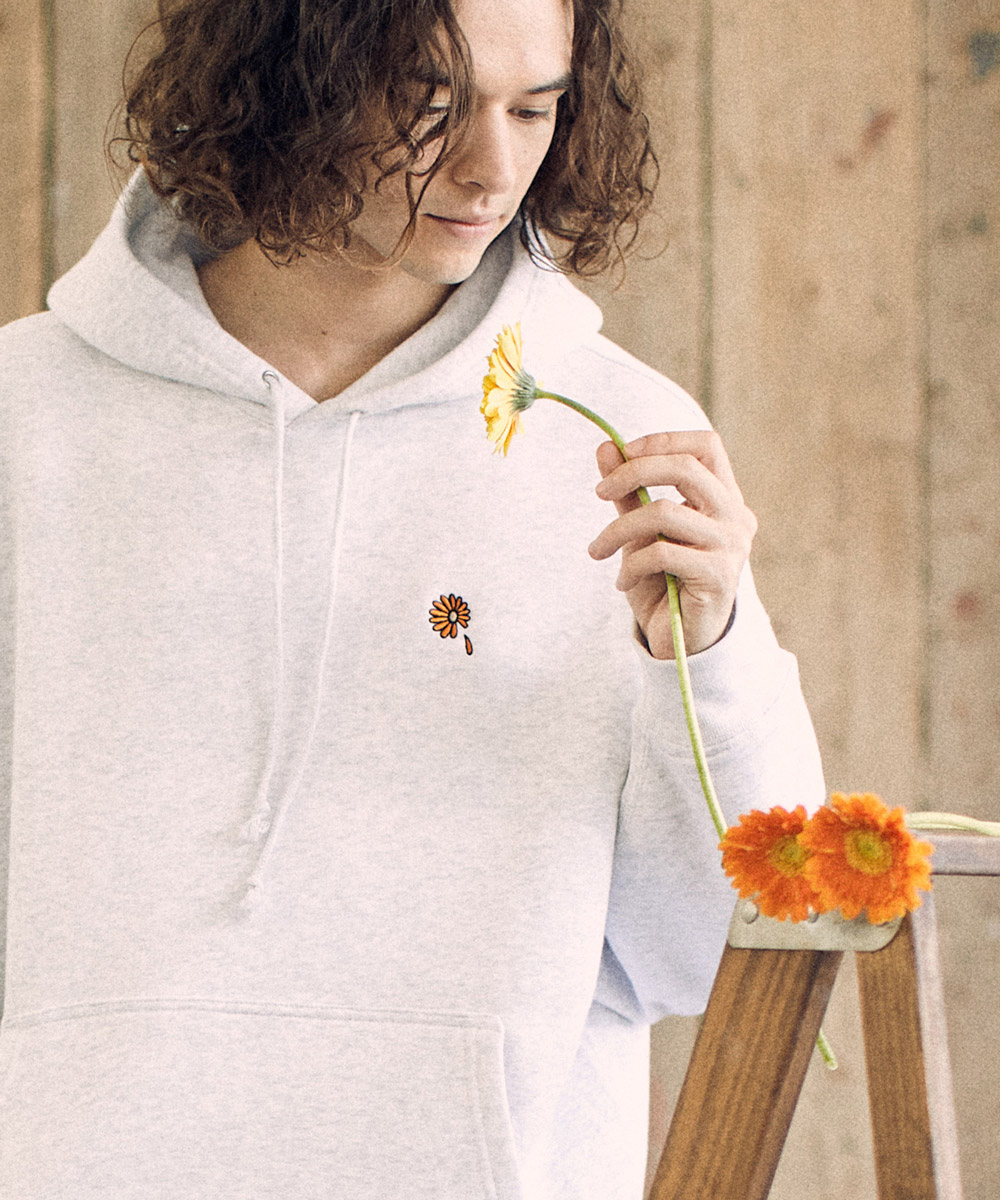 【un-filled(アンフィルド)】Gerbera one point stitch Big silhouette Hoodie パーカー(SDUF-029)｜CAMBIO