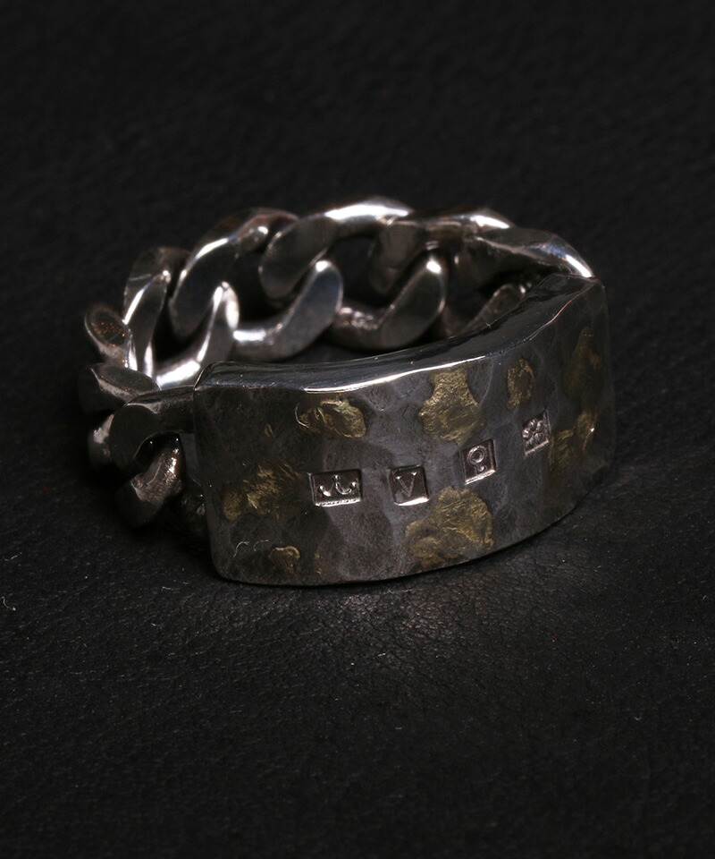【VIVIFY(ビビファイ)】【予約販売ご注文から1ヶ月後出荷】 Hallmarks ID Ring- Hammered Finish w- gold 指輪(VFR-151)|CAMBIO
