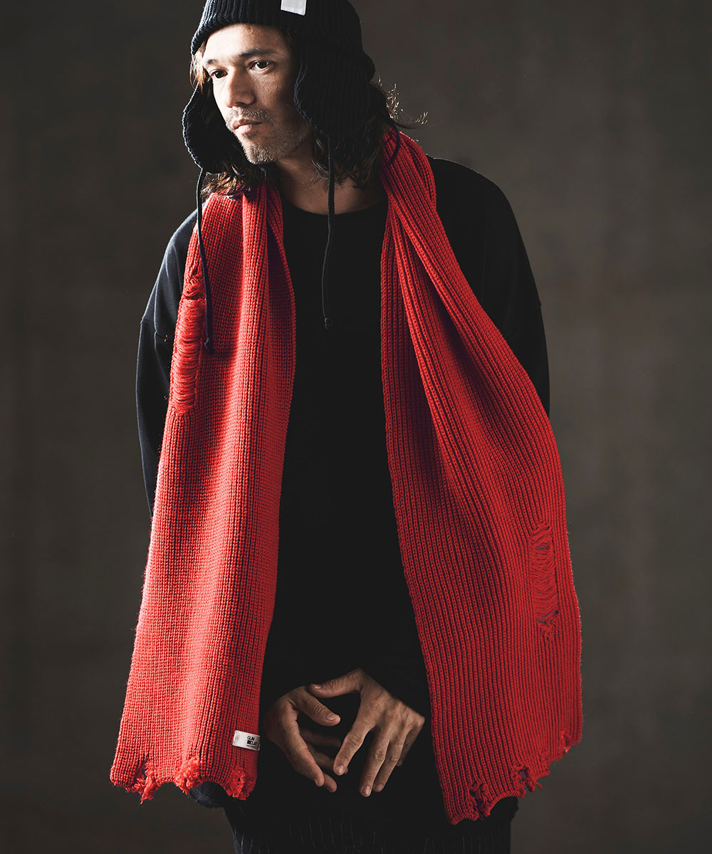 楽天市場】【CAMBIO(カンビオ)】Shaggy Knit Hood Muffler マフラー