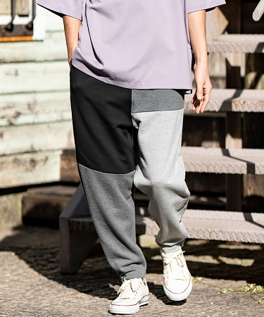 CAMBIO Patchwork Tapered Sweat Pants