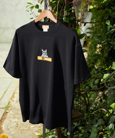 【un-filled(アンフィルド)】GERBERA DOG BOX LOGO EMB HEAVY WEIGHTBIG-T - French Bulldog Tシャツ(SDUF-2309)｜CAMBIO