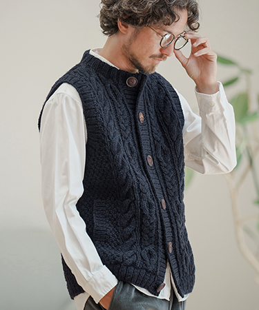 楽天市場】【ADAM PATEK(アダムパテック)】 mesh knit vest ベスト