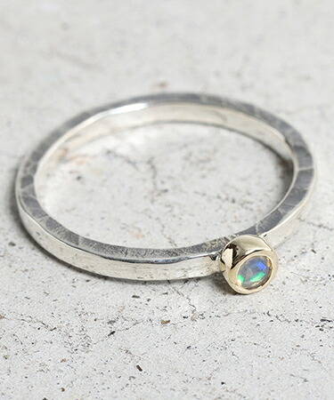 【VIVIFY(ビビファイ)】【予約販売ご注文から1ヶ月後出荷】Hammered k10BezelSetting Ring 指輪(VFR-167)
