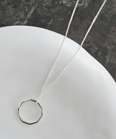 【SENTI(センティ)】【予約販売ご注文から1ヶ月後出荷】 RING NECKLACE ANGLE SV リングネックレス(4076)｜CAMBIO
