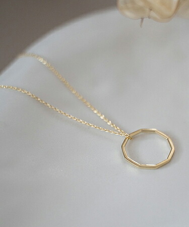【SENTI(センティ)】【予約販売ご注文から1ヶ月後出荷】 RING NECKLACE ANGLE GD リングネックレス(4077)|CAMBIO
