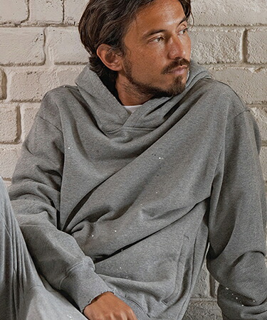 【felkod(フィルコッド)】Distressed Painting Sweat Parka パーカー(F24A120)｜CAMBIO