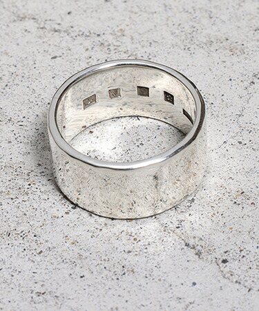 【VIVIFY(ビビファイ)】【予約販売ご注文から1ヶ月後出荷】 Back Hallmarks Ring- Mirror finish -10mm ハンマードリング(VFR-177)|CAMBIO