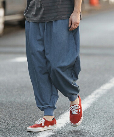 【CAMBIO(カンビオ)】Ripstop Like Denim Balloon Jogger Pants デニムバルーンパンツ(MIU-251-036)｜CAMBIO