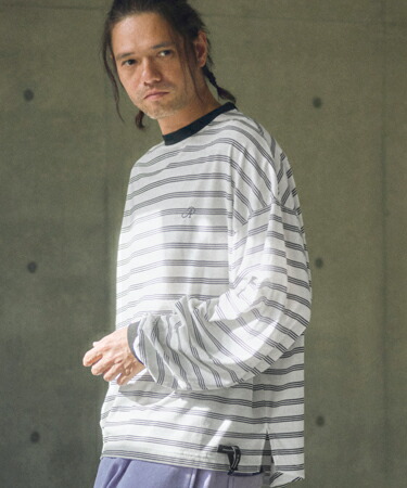 【ADAM PATEK(アダムパテック)】rounded border long sleeveT ロングスリーブTシャツ(AP2514010)｜CAMBIO
