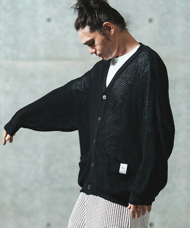【GLIMCLAP(グリムクラップ)】Mesh knitting cardigan ニットカーディガン(18-058-gls-cf)｜CAMBIO