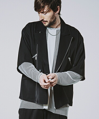 【NO ID.(ノーアイディー)】ハーフスリーブライダース1B-JKT ジャケット(856006-231J)|CAMBIO