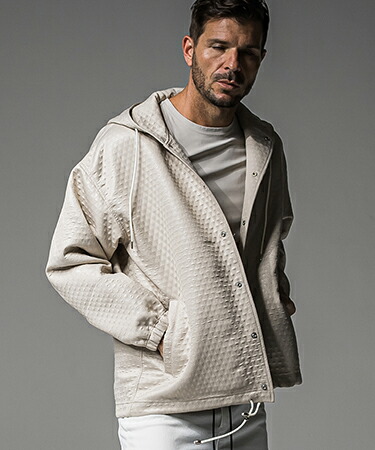 【RESOUND CLOTHING(リサウンドクロージング)】quilting coach hoodie コーチジャケットパーカー(RC37-JK-008)|CAMBIO