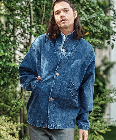 【CAMBIO(カンビオ)】 Stretch Denim High Neck Short Blouson ショートブルゾン(MIU-252-018)|CAMBIO