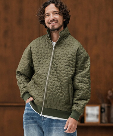 【CAMBIO(カンビオ)】Star Pattern Quilted Stand Collar Jacket スタンドカラージャケット(A52025cmb)|CAMBIO