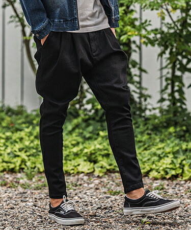 楽天市場】【CAMBIO(カンビオ)】バックリブダックサルエルテーパード