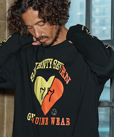 【seventy seven(セブンティセブン)】middle onz over size L-S t-shirt(77heart) ロングスリーブTシャツ(7725W200)|CAMBIO