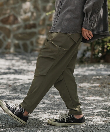 パンツ mp13939-バックリブダックサルエルテーパードパンツ メンズ CAMBIO（カンビオ） パンツ mp13939-バックリブダックサルエル