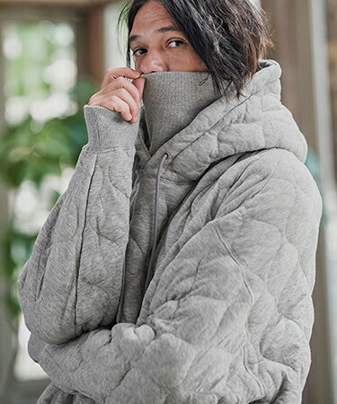 CAMBIO(カンビオ)　ボンディングハイネックボタンプルパーカー 予約販売サイズ・カラーにより納期異なる】【CAMBIO(カンビオ