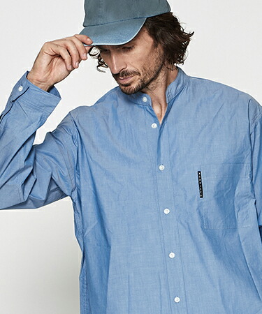 【ACANTHUS(アカンサス)】Oversized Band Collar Shirt バンドカラーシャツ(SH2602)|CAMBIO