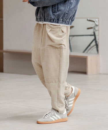 楽天市場】【CAMBIO(カンビオ)】バックリブダックサルエルテーパード