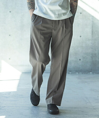 【MROLIVE(ミスターオリーブ)】【予約販売5月中旬～下旬入荷】 QUICK DRY MATERIAL -2TACK STRAIGHT EASY PANTS イージーストレートパンツ(M262109)