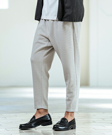 【Magine(マージン)】Textured Poly Knit Stretch Easy Tapered Pants イージーテーパードパンツ(MGN-261-035)｜CAMBIO