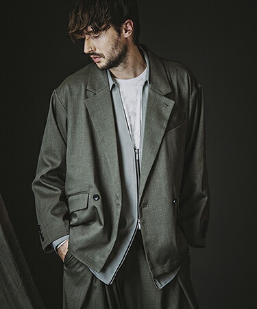 【NO ID.(ノーアイディー)】ﾊﾞｯｸｽﾘｯﾄﾀﾞﾌﾞﾙﾌﾞﾚｽﾄJKT ジャケット(458006-408J)｜CAMBIO