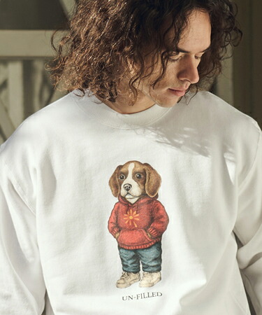 【un-filled(アンフィルド)】 UF DOG CN SWEAT スウェット（ビーグル）(SDUF-2605BGL)｜CAMBIO 8,360円