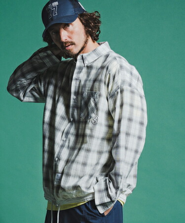 【seventy seven(セブンティセブン)】long sleeve draw coad check shirt チェックシャツ(7726S030)｜CAMBIO