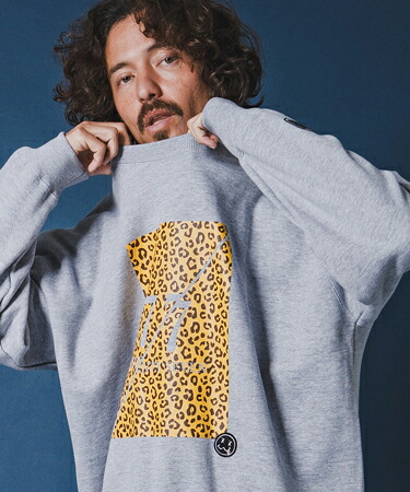 【seventy seven(セブンティセブン)】middle onz over size sweat shirts (77leopard) スウェット(7726S160)｜CAMBIO