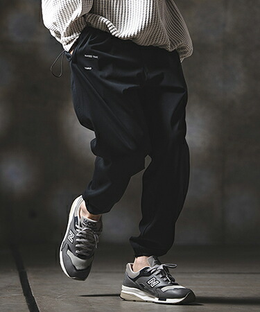【GLIMCLAP(グリムクラップ)】【予約販売カラー・サイズにより納期異なる】Airy Smooth Fabric Relaxed Fit Joggers ジョガーパンツ(201-029-gls-cg)