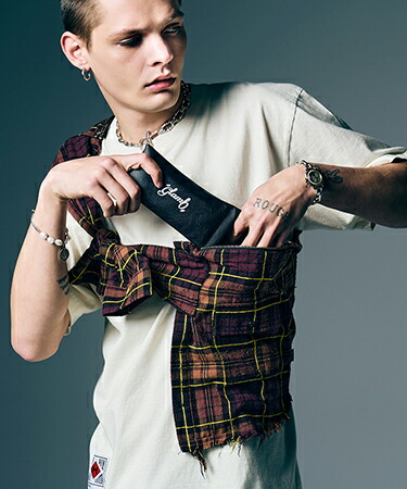 【glamb(グラム)】【予約販売5月上旬～中旬入荷】 Check Shirt Bag チェックシャツバッグ(GB0226-AC06)