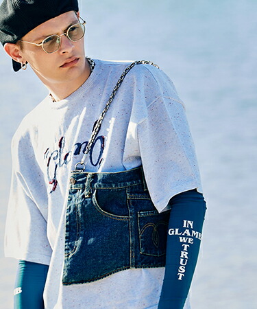 【glamb(グラム)】【予約販売5月下旬～6月上旬入荷】 Aged Denim Bag エイジドデニムバッグ(GB0226-AC07)