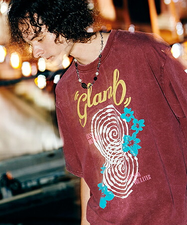【glamb(グラム)】 Spiral Flower T-Shirt スパイラルフラワーTシャツ(GB0226-CS04)｜CAMBIO
