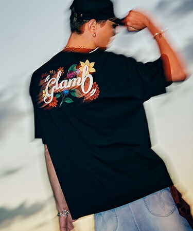 【glamb(グラム)】【予約販売4月下旬~5月上旬入荷】 Floral Spin Logo T-Shirt フローラルスピンロゴTシャツ(GB0226-CS08)