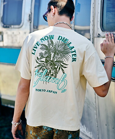 【glamb(グラム)】【予約販売5月下旬～6月上旬入荷】 Spin Logo Surf T-Shirt スピンロゴサーフTシャツ(GB0226-CS17)