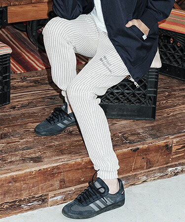 【No Rain No Rainbow(ノーレインノーレインボー)】waffle knit pants イージーパンツ(NR26S-02)｜CAMBIO