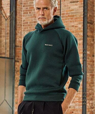 【Maison code 13(メゾンコードサーティーン)】cardboard knit raglan sleeve hoodie パーカー(M26S-21)｜CAMBIO