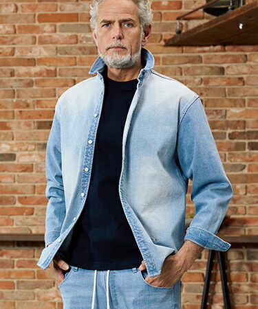 【Maison code 13(メゾンコードサーティーン)】【予約販売5月下旬～6月上旬入荷】light denim button down shirts デニムシャツ(M26S-09)