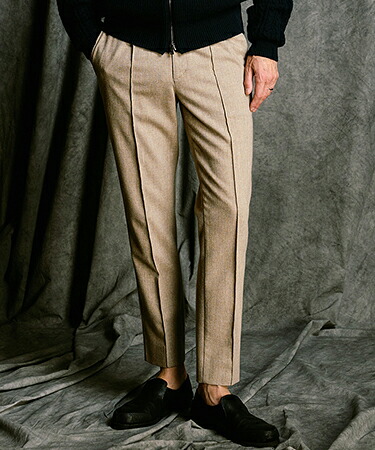 【wjk】【予約販売10月下旬～11月上旬入荷】 comfort pin-tuck slim slacks ピンタックスラックスパンツ(5230 wo10j)
