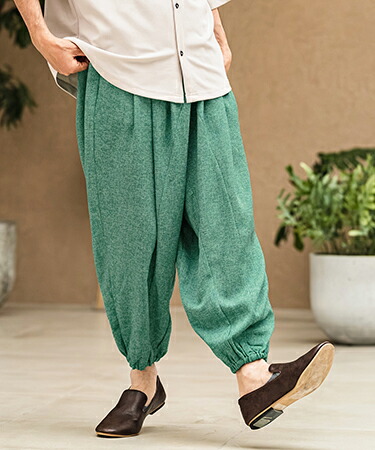 【CAMBIO(カンビオ)】【予約販売5月下旬～6月上旬入荷】 Melange Hopsack Balloon Jogger Pants ジョガーパンツ(S64826cmb) 13,044円
