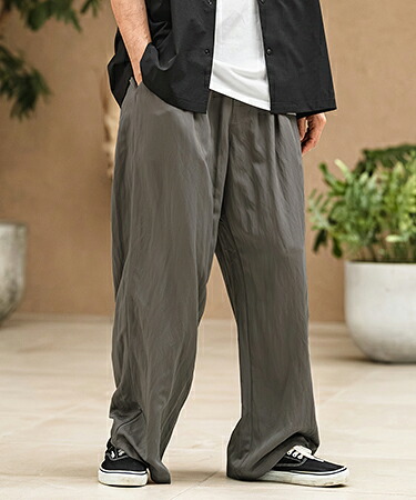 【CAMBIO(カンビオ)】【予約販売5月下旬～6月上旬入荷】 Drape Wide Straight Pants ワイドストレートパンツ(S68726cmb)