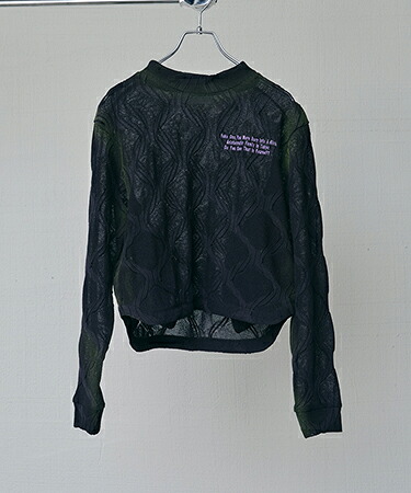 【BODYSONG.(ボディソング)】【予約販売10月下旬～11月上旬入荷】SPRAYED 3D CABLE LONG SLEEVE S ケーブル編みカットソー(BS269008) 26,136円